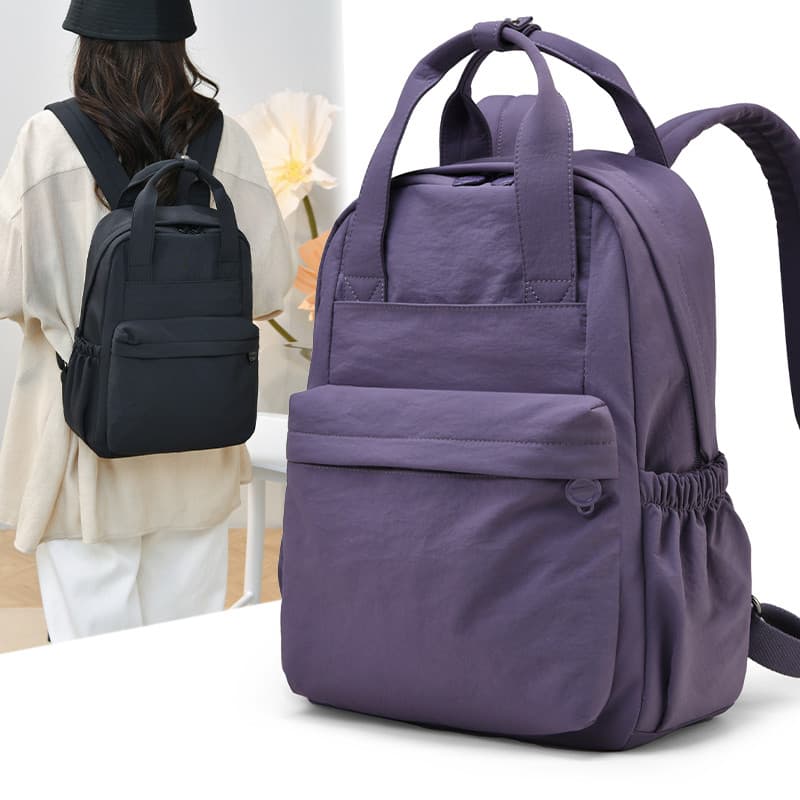 Pano de náilon Casual estilo simples mochila feminina grande capacidade leve Commuter mochila viagem Oxford pano estudan