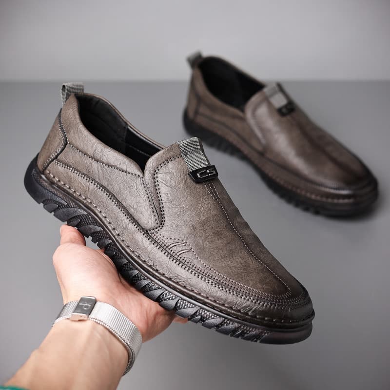 Sapatos De Couro Masculino 2026 Primavera Outono Novo Estilo Couro Genuíno Sapatos Masculinos De Negócios Condução All-M