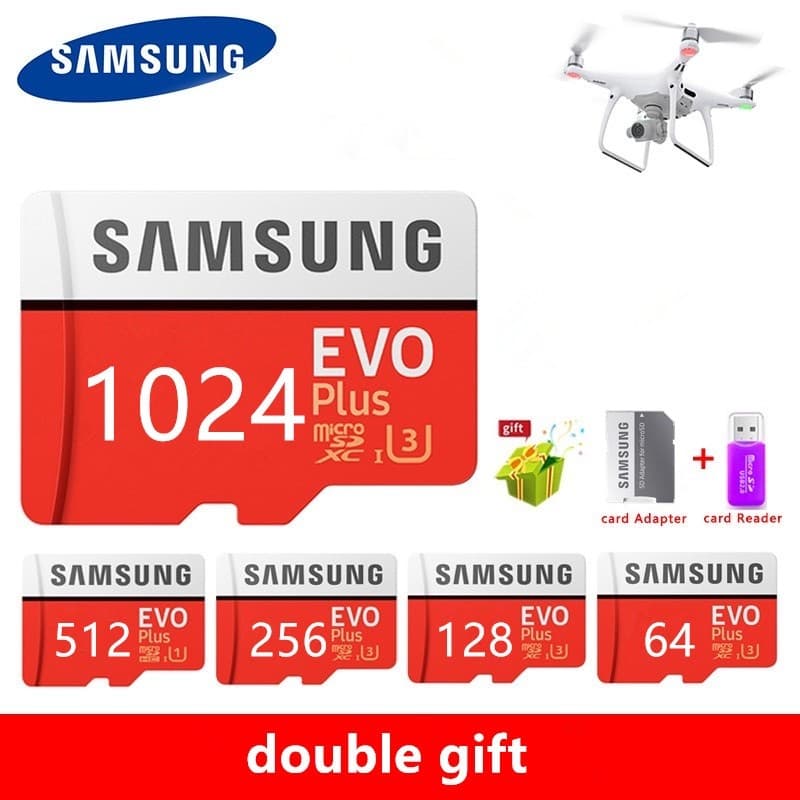 Micro Cartão De Memória1tb 512gb 256gb 128gb 64gb 32gb tf sd SDHC SDXC Grau EVO + Classe 10 C10 UHS
