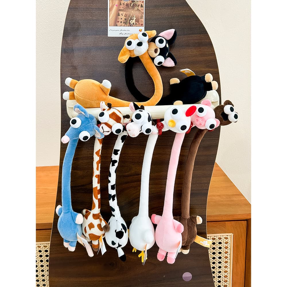 Genuíno venda quente longo pescoço de pelúcia Animal boneca bolsa boneca decoração para casa cortinas amarradas versão Q