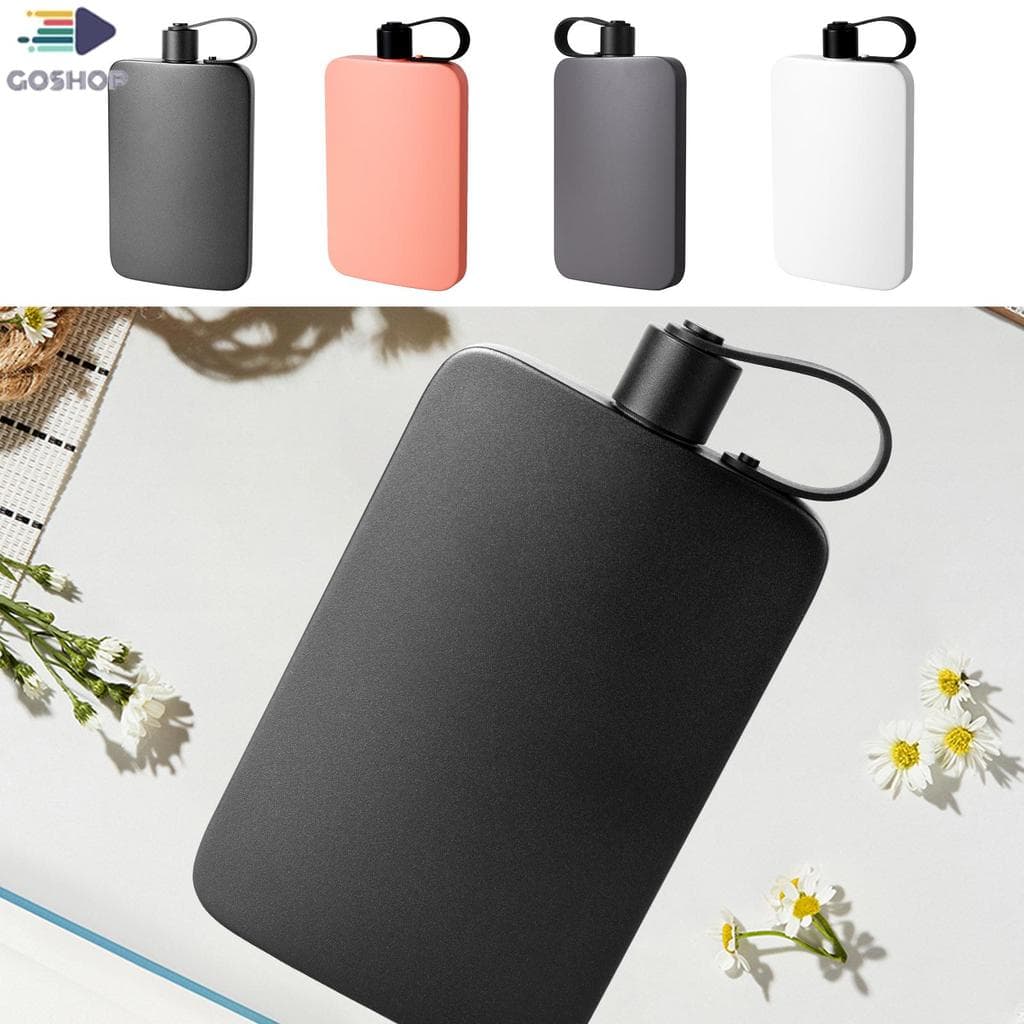 Garrafa De Água Plana De Aço Inoxidável Portátil 500 ML Frasco Para Esportes Ao Ar Livre Presente De Viagem Amigo Casal