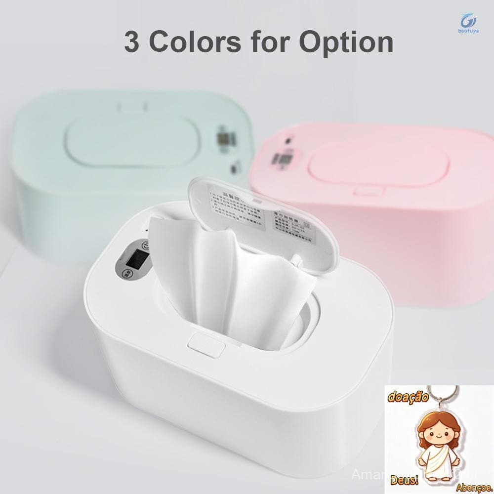 Aquecedor De Lenços Umedecidos Para Bebês Com Display Digital , Dispensador De Grande Capacidade , Alimentado Por USB
