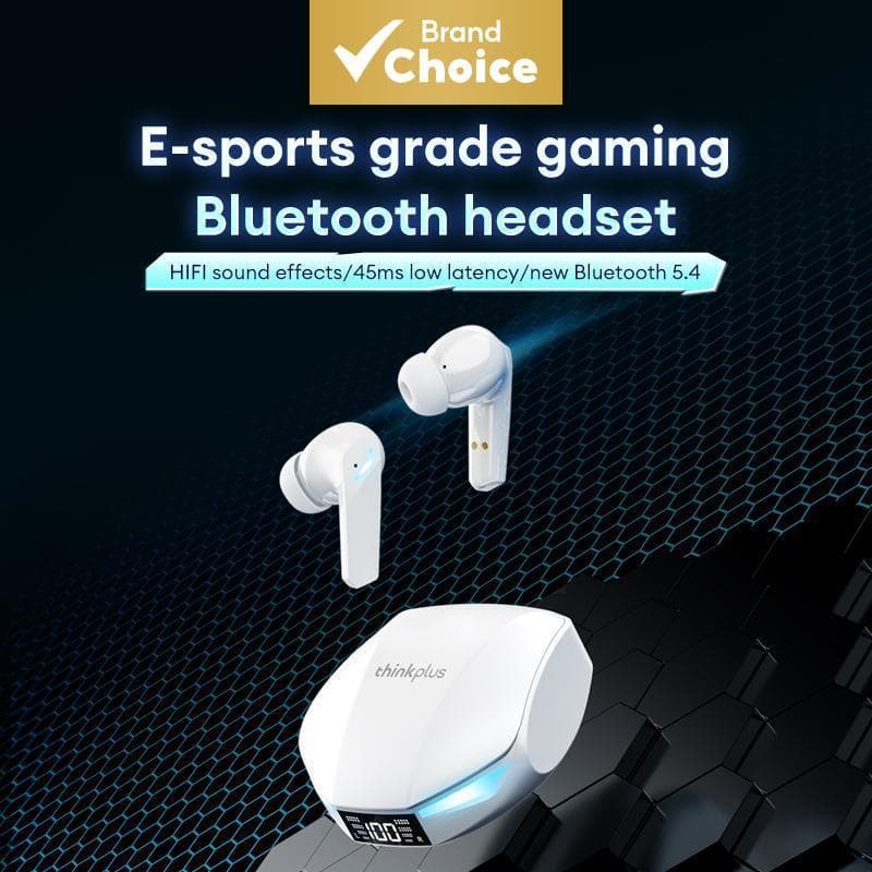 Fones de ouvido Lenovo Thinkplus XT53 TWS sem fio, Bluetooth 5.4, à prova d'água, display LED digital, para jogos, HiFi