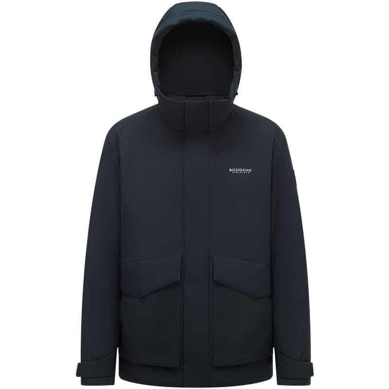 Boston Down Jacket Masculino Curto Clássico Casual Com Capuz Pai Inverno Zíper Jaqueta Quente B250245111