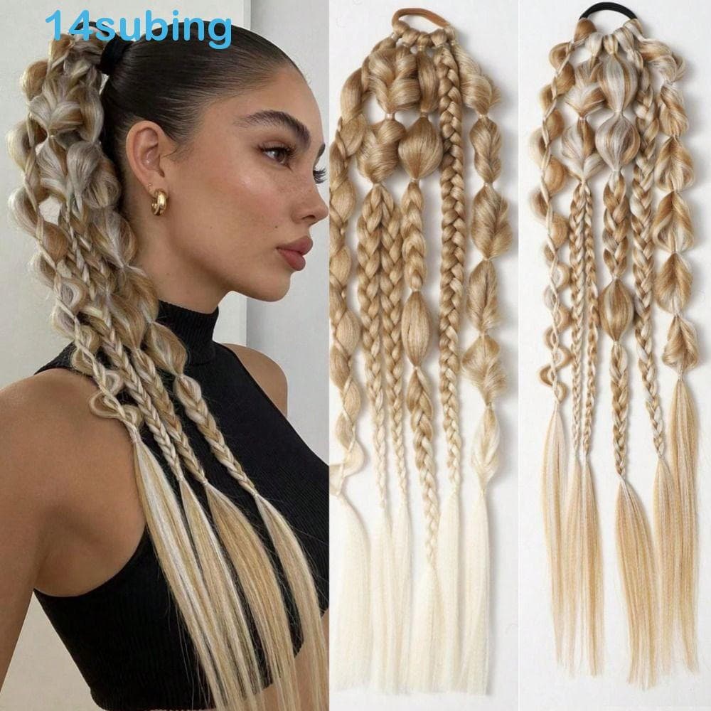 Cabelo Trançado em Massa SUBING Twist, Extensão de Rabo de Cavalo Jumbo Bubble Lantern, Trança Ombré BRDD