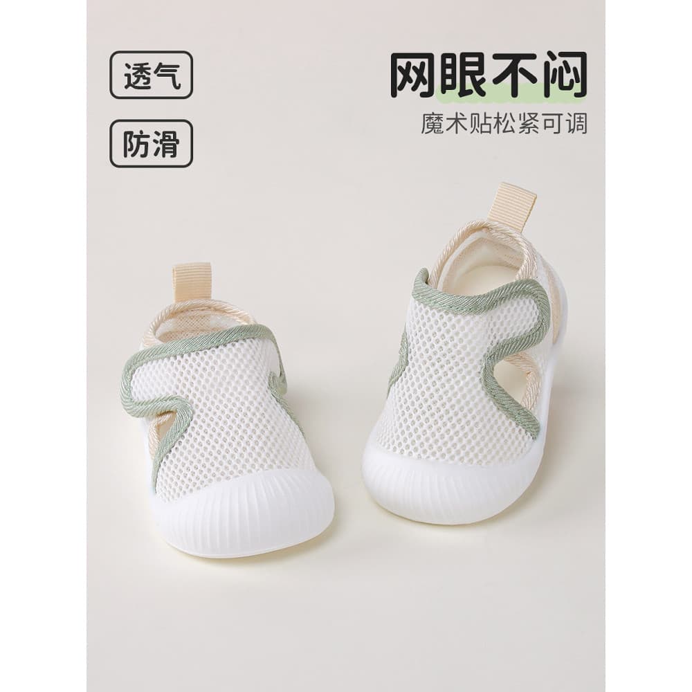 Sapatos de bebê de sola macia verão malha menino bebê respirável interior sapatos infantis meias de sola macia Velcro sa