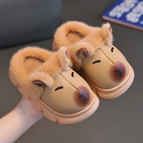 | slippers | ✺Carpillar crianças chinelos de algodão inverno meninos EVA couro interior à prova dwaterproof água médio g