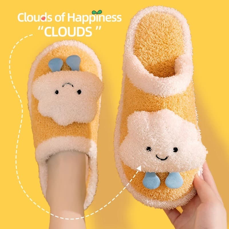 Chinelos de algodão feminino inverno bonito casal interior casa de pelúcia de sola grossa antiderrapante dos desenhos an