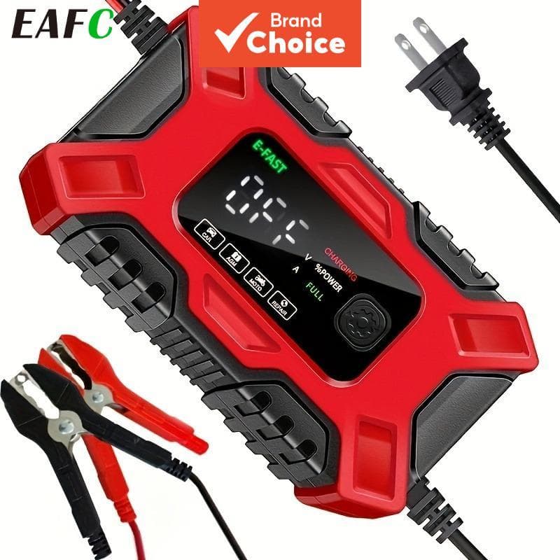 Ferramenta De Reparo De Mantenedor De Carregador De Bateria De Carro Inteligente EAFC 12V 6A Com Display LCD