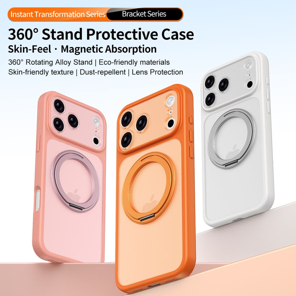 Suporte de remoção de lente adequado para iPhone17Promax capa magnética rotativa para telefone Apple 16 capa protetora d