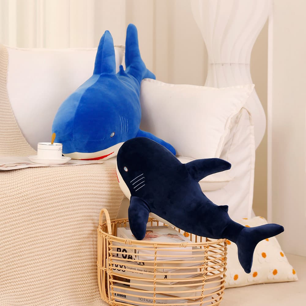 Travesseiro de tubarão de tamanho pequeno, boneca fofa de baleia tubarão, vida marinha, travesseiro de dormir, presente