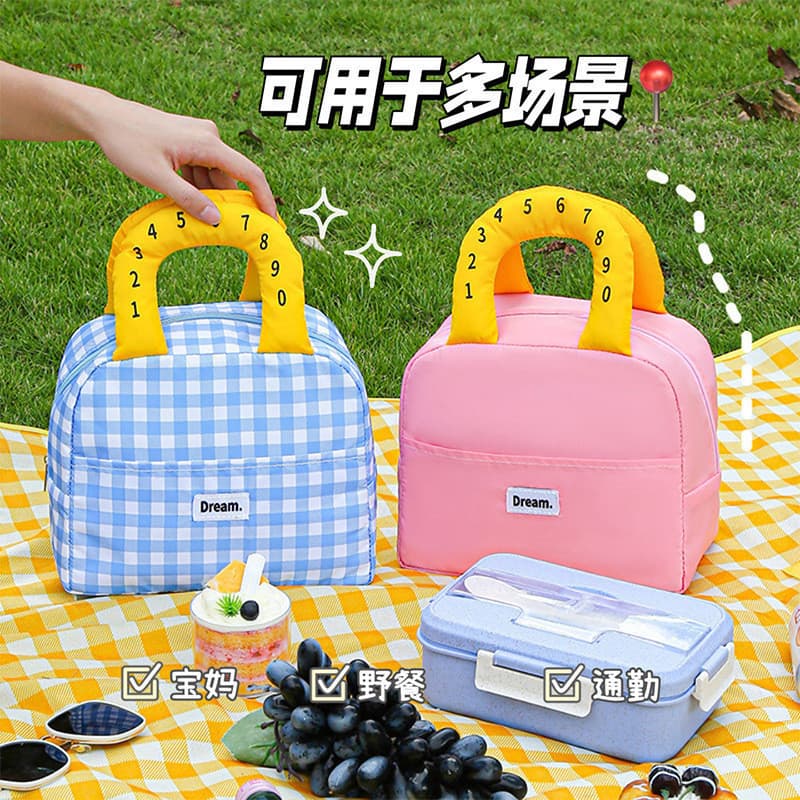 [Estoque pronto] Bolsa espessada para piquenique ao ar livre Bolsa Lancheira de armazenamento frio Bolsa Almoço Bolsa Ge