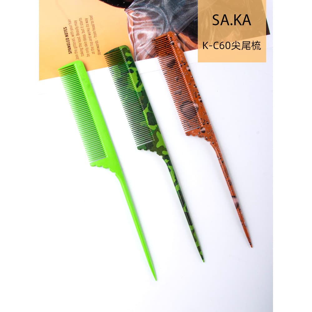 Japão japão SAKA K60 pente de cabeleireiro escala profissional apontou cauda pente placa cabelo Perm tingimento resisten