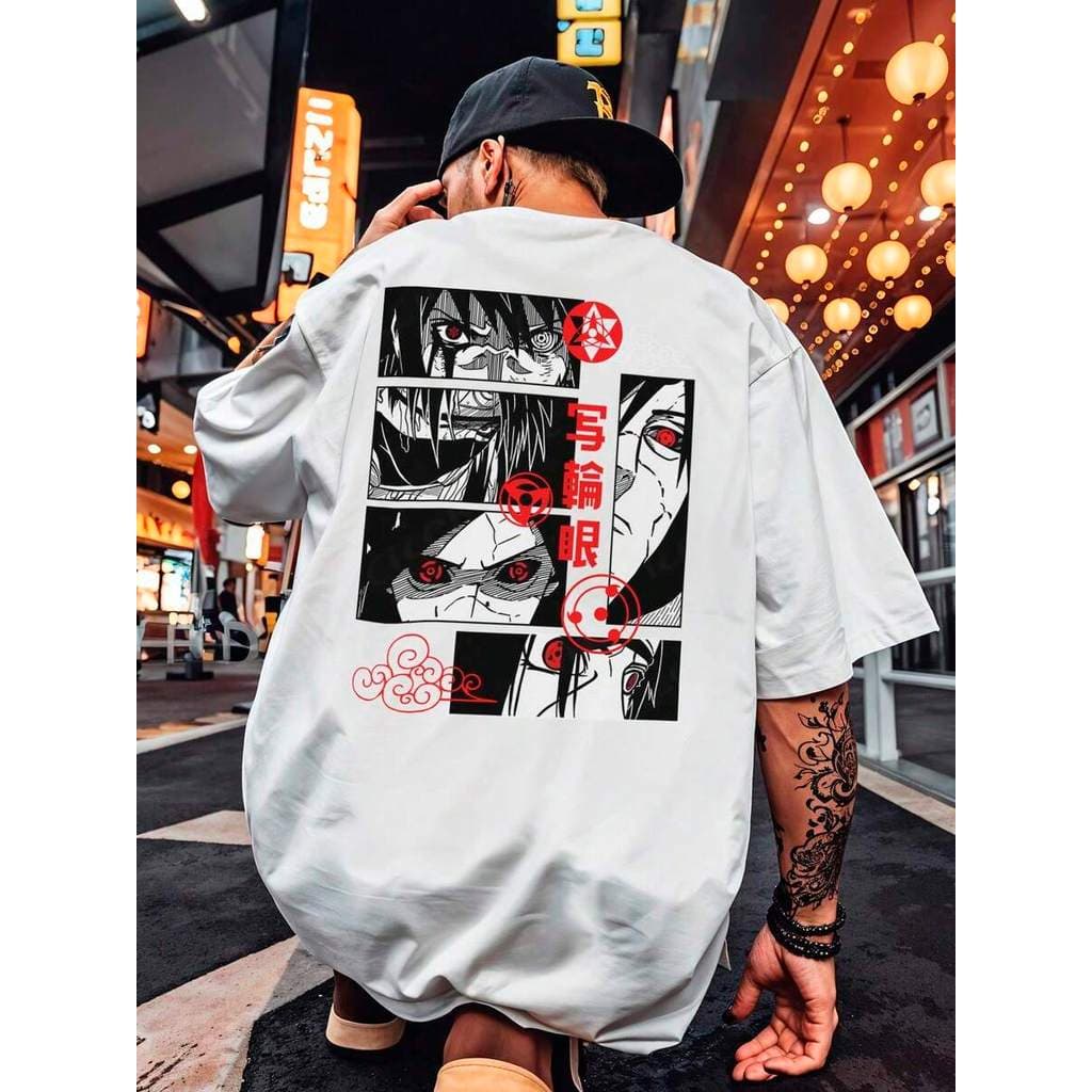 Camiseta Masculina Estampada Madara Uchiha Anime Naruto Camisa Feminina 100% Algodão Premium