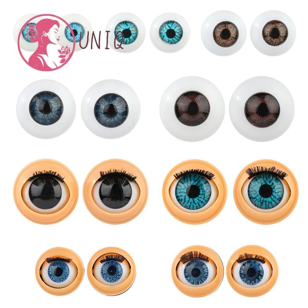 UNIQ 1 Par De Simulação De Globo Ocular Ativo Com Capa De Olho , Boneca De Atividade , Olhos De DIY