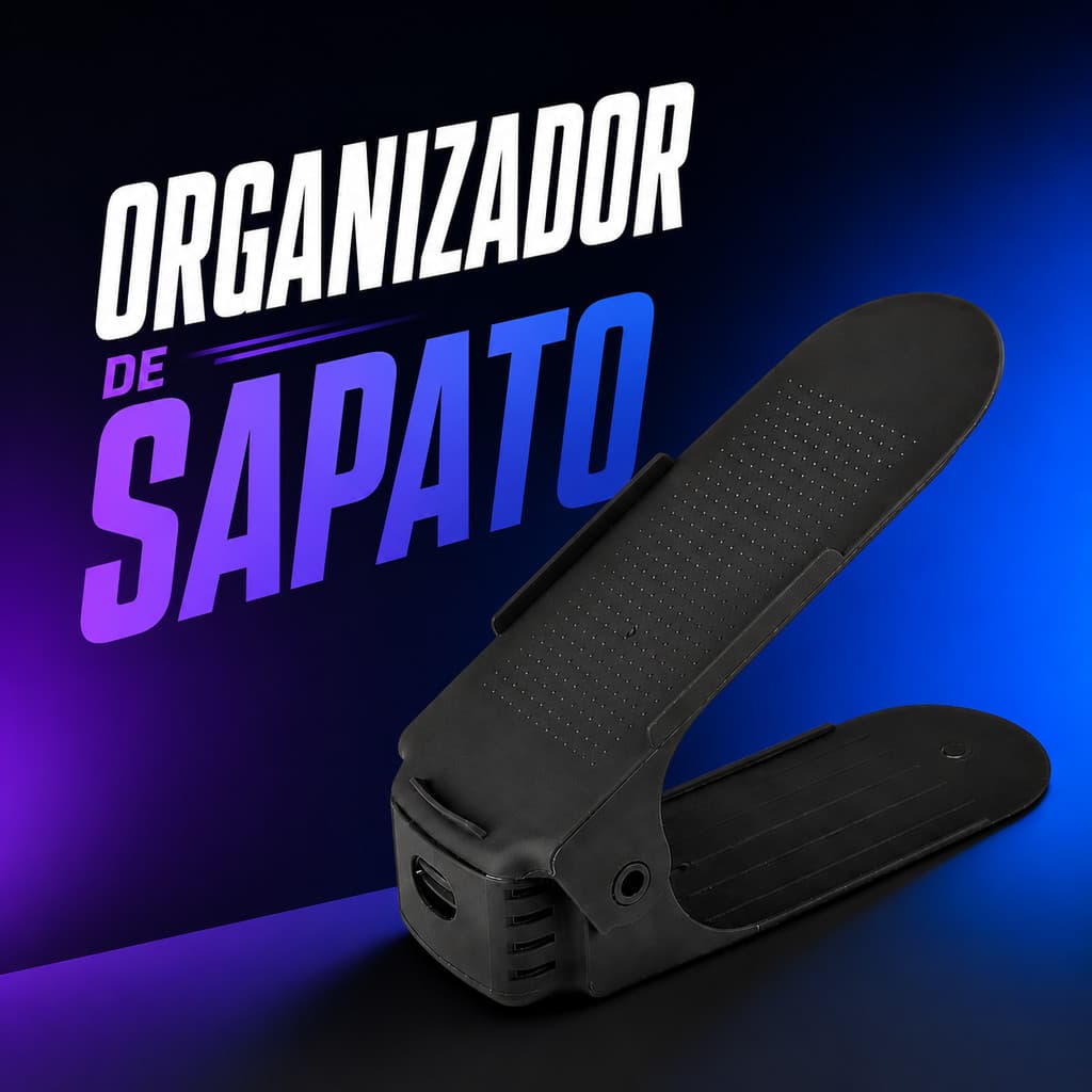Kit 10 ou 20 Organizador de Sapatos Ajustável Antiderrapante Sapateira Porta Sapato