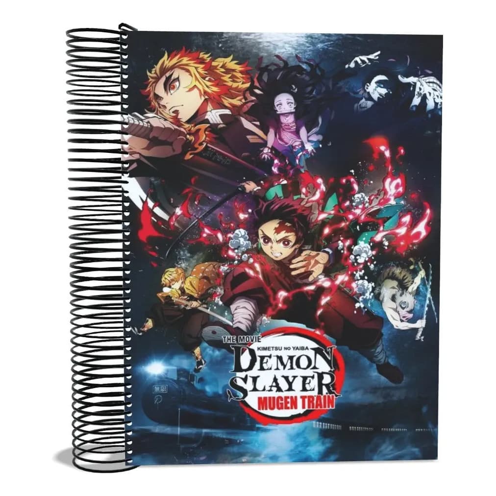 Caderno Personalizado Filme Demon Slayer 1 Matéria Espiral