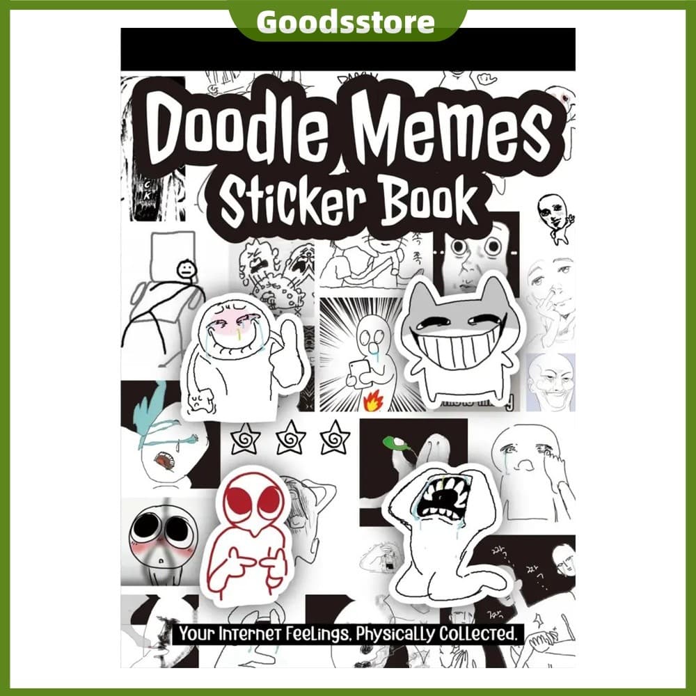 Meme Adesivo Livro Graffiti Adesivos Diversão Mordaça Ridículo Estúpido Decalque Conjunto [Goodsstore.br]