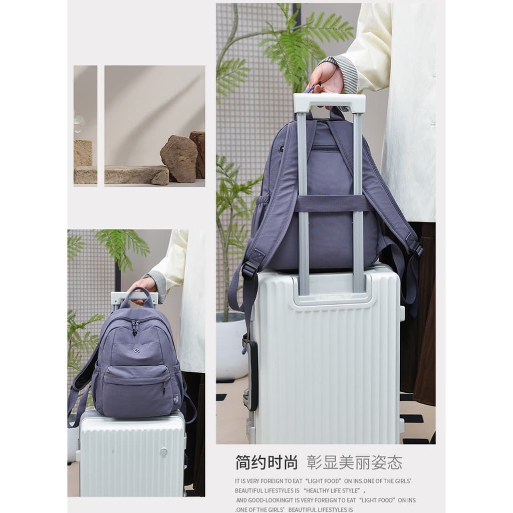Novo leve à prova dwaterproof água pano de náilon grande capacidade estudante saco mochila de viagem simples Commuter na