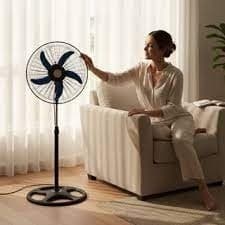 Ventilador Chao Potente Refresca Sala Quarto Verao Eletrodomestico Preto Presente Casa