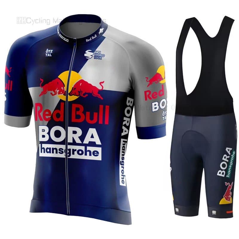 Camisa de Ciclismo Masculina para o Verão 2024, Conjunto de Roupas Masculinas, Uniforme Red Bull, Calças MTB, Conjunto E