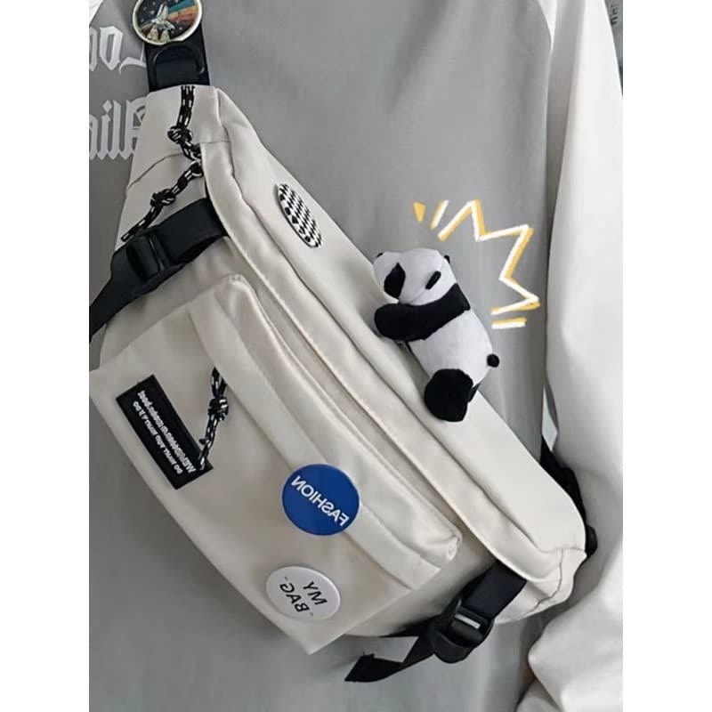 França 2026 novo estilo Casual bolsa de ombro estilo masculino saco do mensageiro saco de peito estudante feminino equit