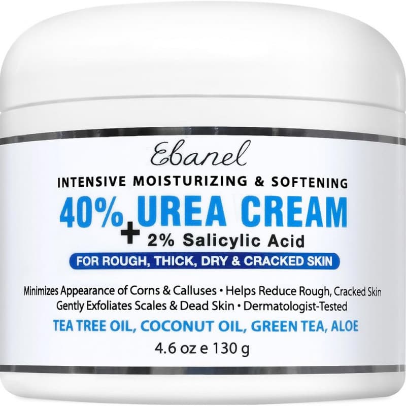 EbanelUrea40%plusSalicylicAcid2%,ParaPésSecosEsguichados,Calcanhares,Pés,Joelhos,Cotovelos,Mãos,RemovedorDeCalosEcutícul