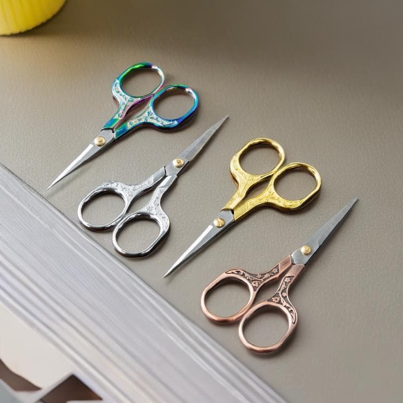 Mini pequena tesoura doméstica alfaiate cortador de linha Retro artesanal especial apontado aço inoxidável requintado pe