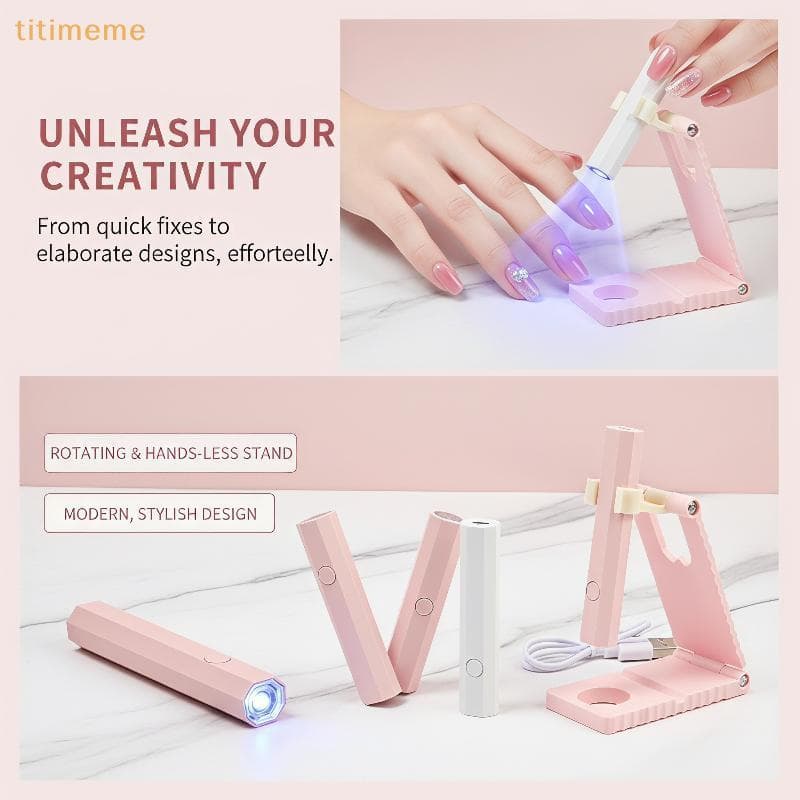 tr Dobrável Mini UV LED Lâmpada De Unhas Secagem Rápida 2000mAh Bateria Longa Portátil Para Casa DIY Manicure Viagem sg