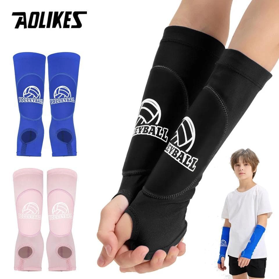 AOLIKES 1 Par De Mangas De Braço Para Vôlei Juvenil , Passagem Acolchoadas Com Suporte De Proteção De Espuma