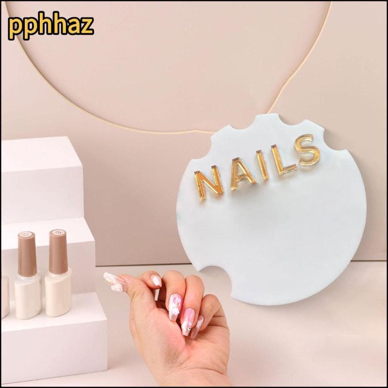 [pphhaz] Cartão De Exibição De Arte Em Unhas , Redondo , Acrílico , Adereço Para Fotos , Manicure Profissional , Vitrine
