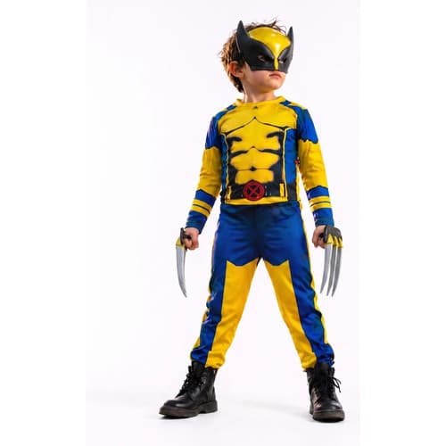 Fantasia Infantil Do Wolverine Mascara E Garras De Plástico confortavel não machuca, festa infantil, aniversario