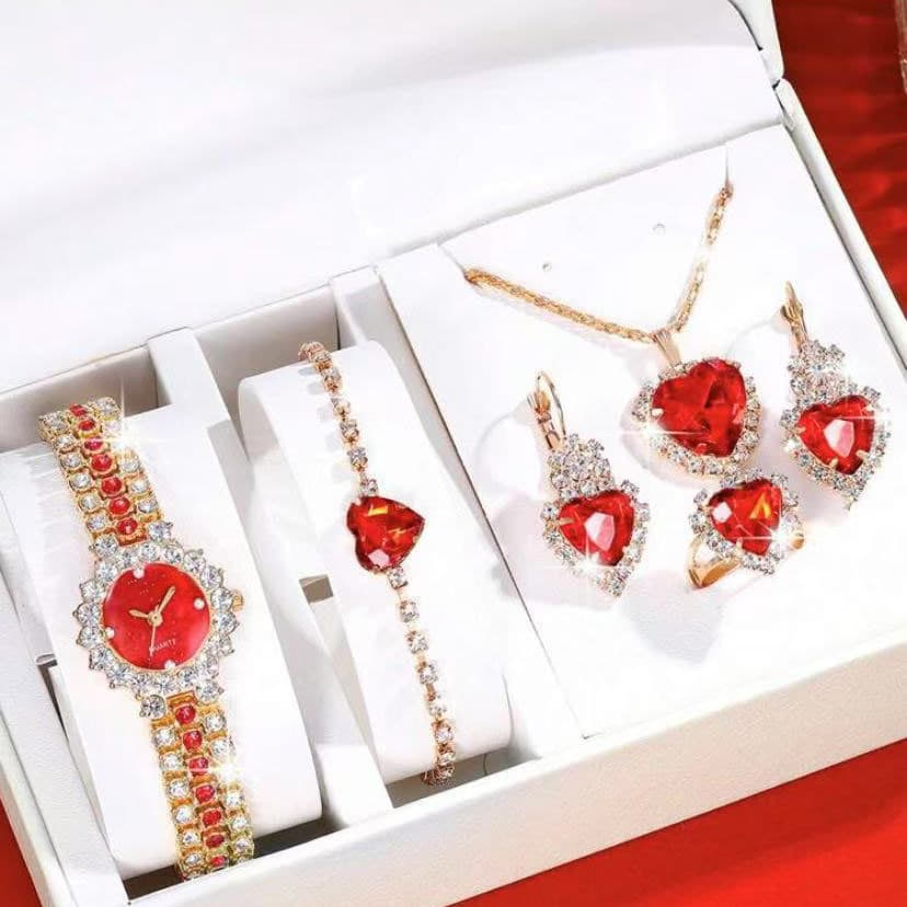 Conjunto de relógios de quartzo femininos modernos de estilo europeu, relógio feminino elegante com caixa em ouro rosado