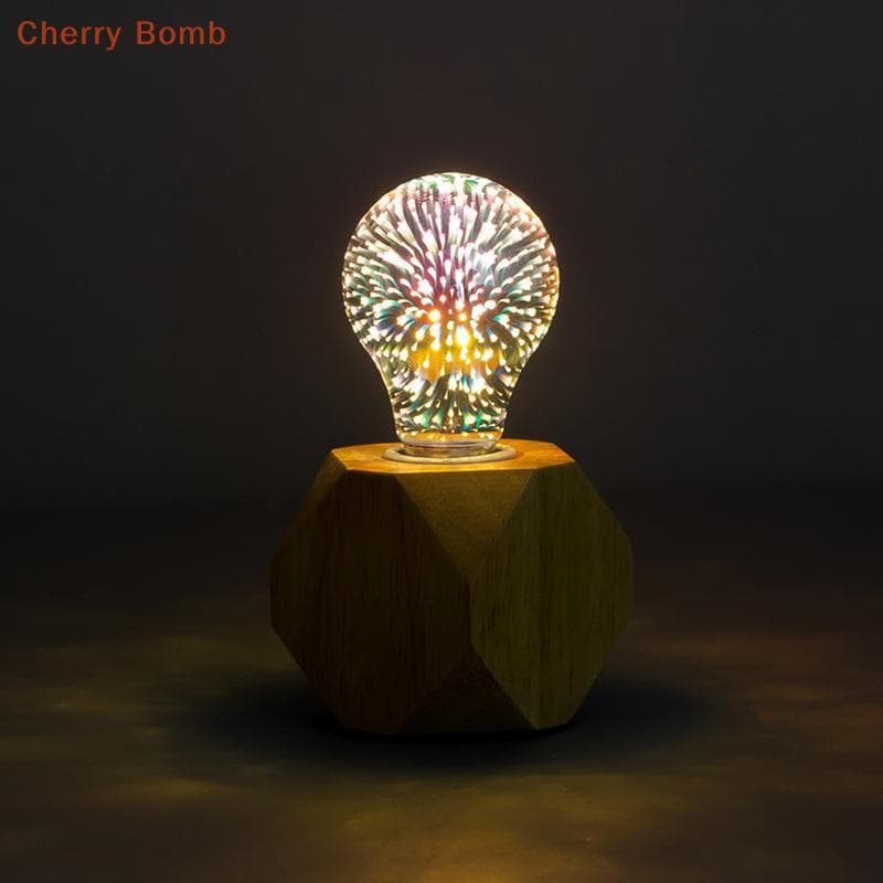 (Bomba De Cereja) Decoração 3D Lâmpada LED E27 6W 85-265V Vintage Estrela Fogos De Artifício Nova