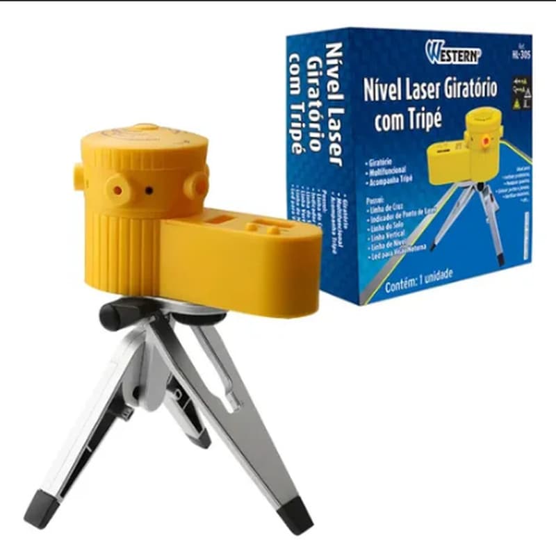 Nível Laser Giratório com Tripé