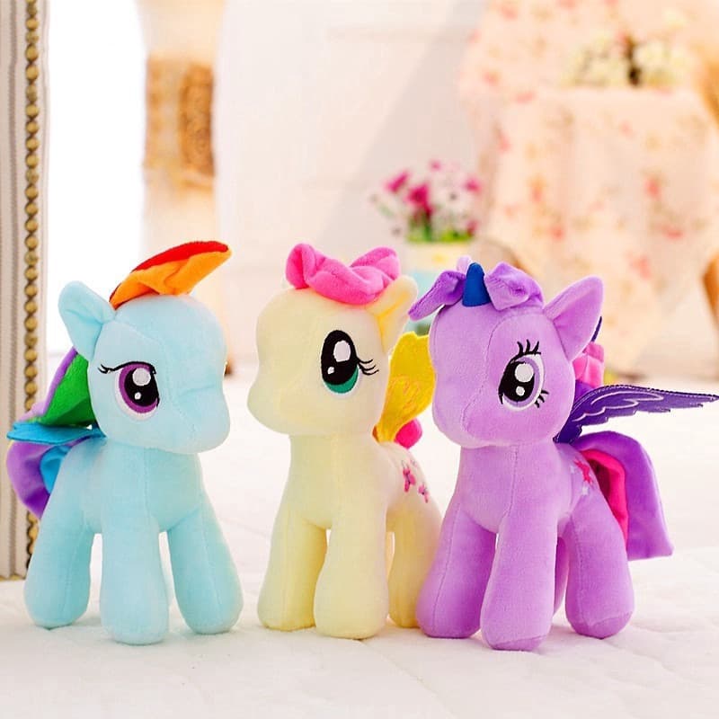 25cm Boneca De Pelúcia Meu Pequeno Pônei Arco-Íris Brinquedo Macio Crianças Menina Unicórnio