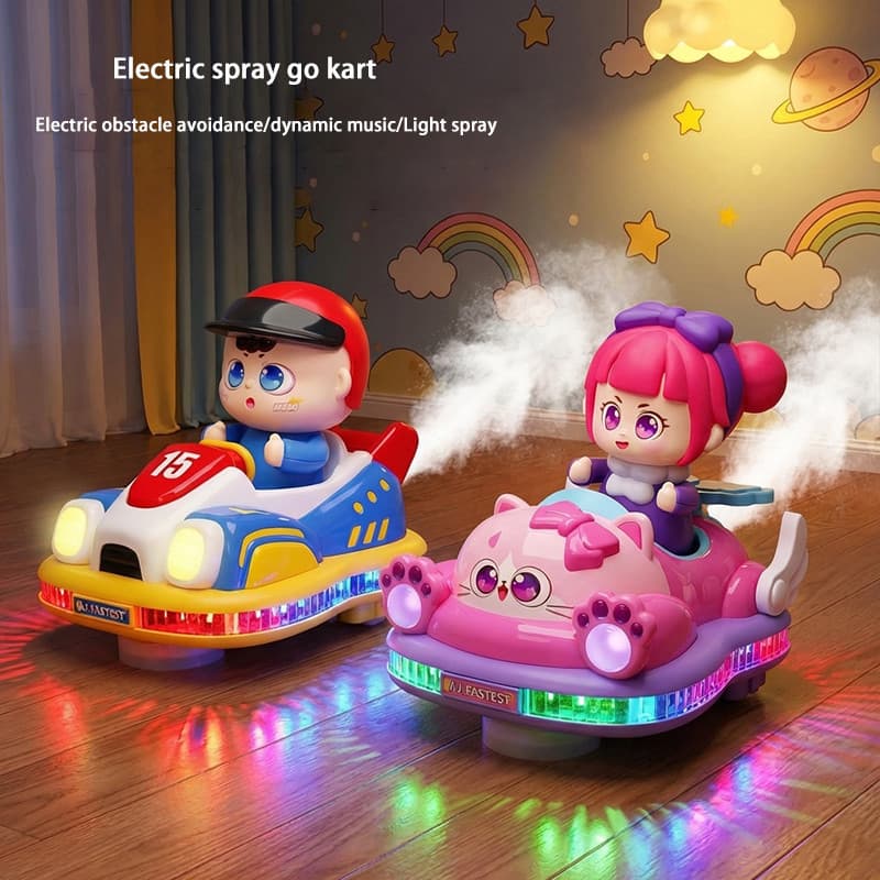 O carro abundante do pulverizador elétrico brinca brinquedos interativos do carro das crianças