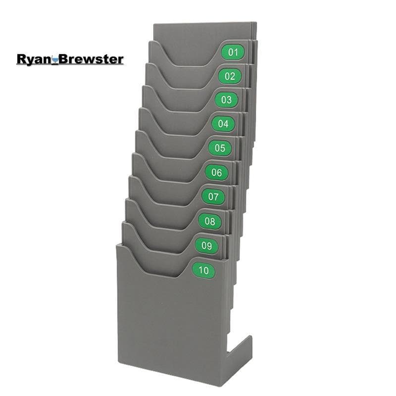 [Preferência R] Porta-Cartões De Atendimento De 10 Posições Expandir Cartão De Tempo Stand-Up E Pendurado Slot Para