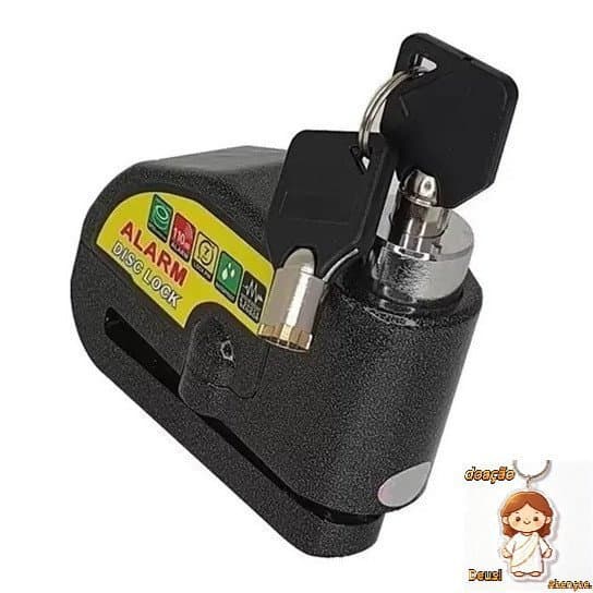 Trava Cadeado De Freio Disco Com Alarme Sonoro Para Moto