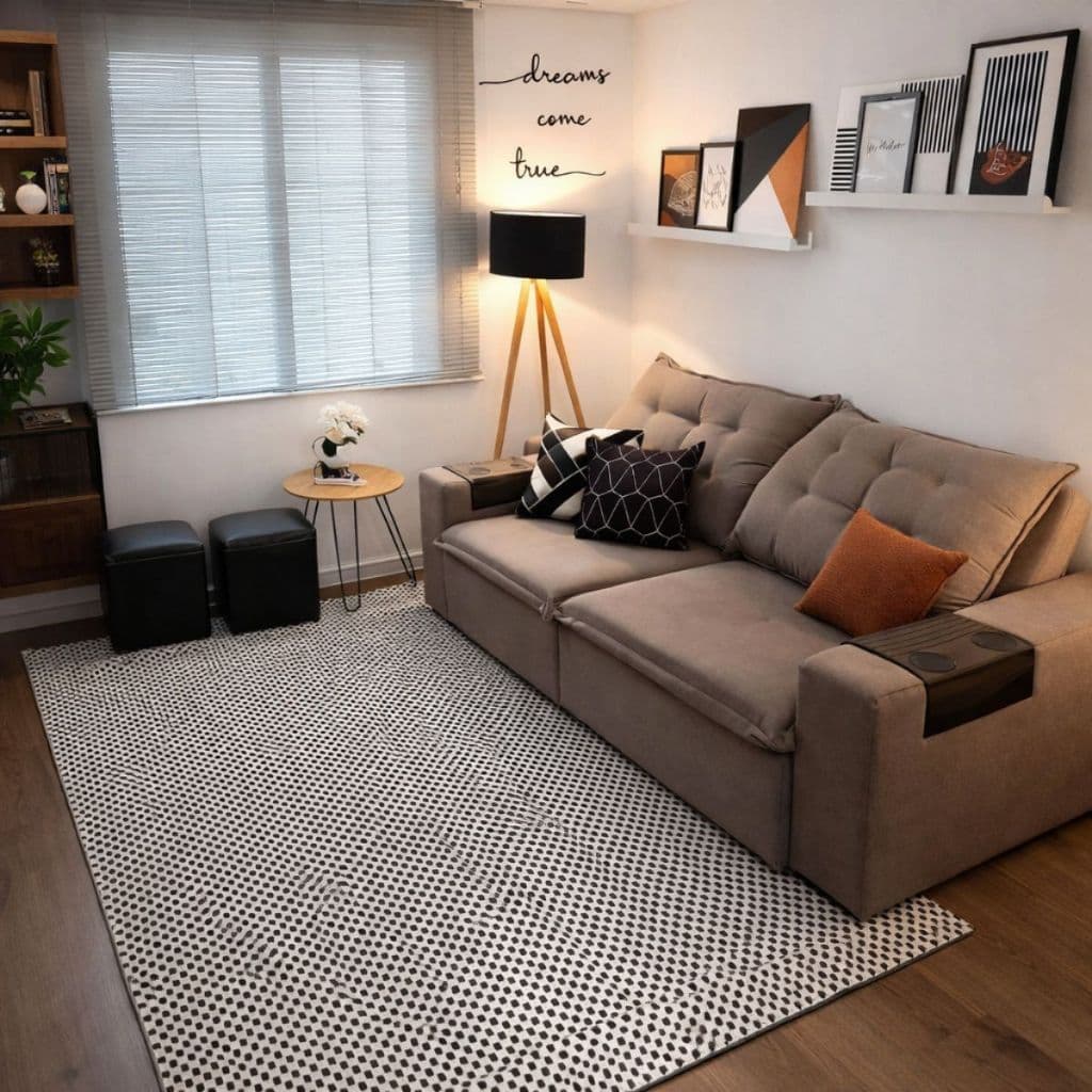 Tapete Milão 1,40x2,00m Grande Sala, Quarto e Escritório Decorativo
