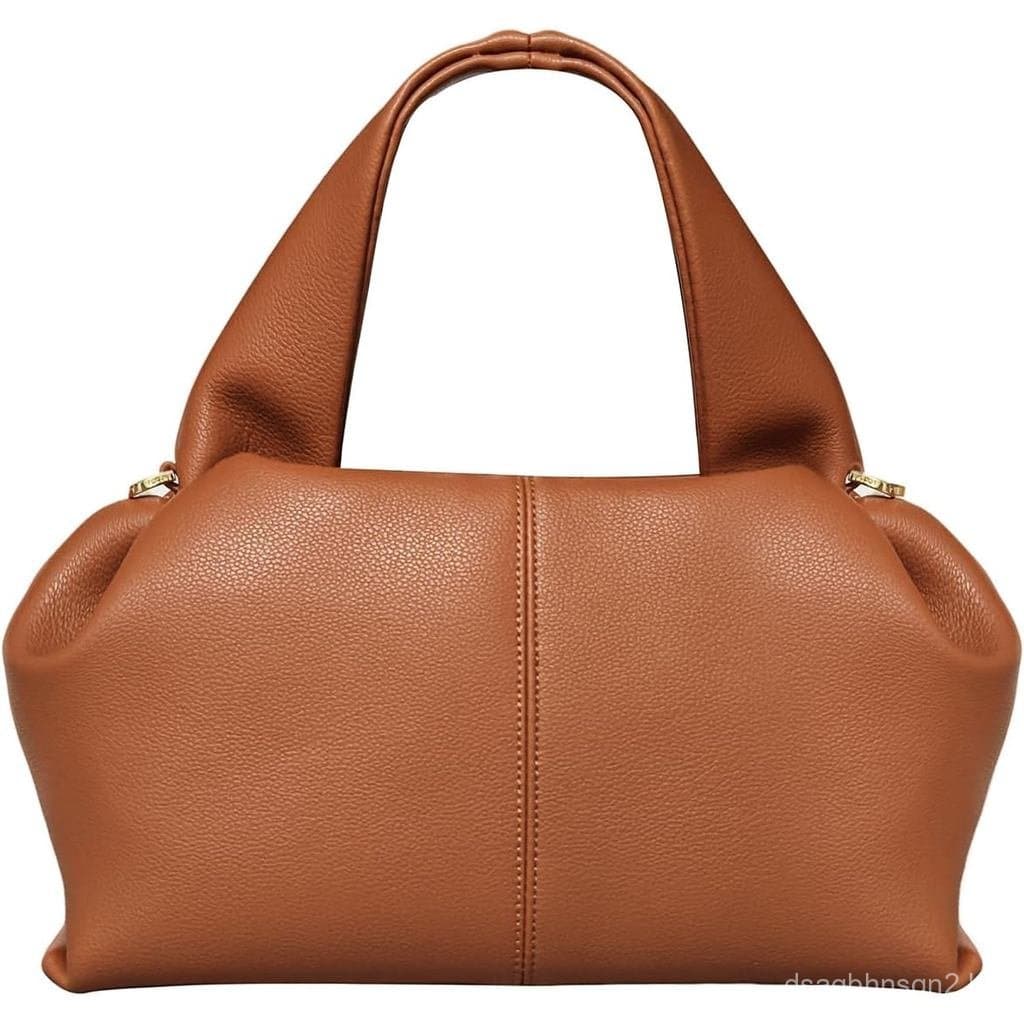 Bolsa de Mão Feminina Cloud Fashion, Bolsa Tote de Couro Macio, Alça de Ombro Ajustável, Bolsa Dumpling, Bolsa de Mão Cl