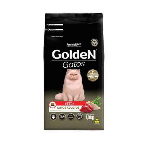 Ração 1Kg Golden para Gatos Adultos Carne