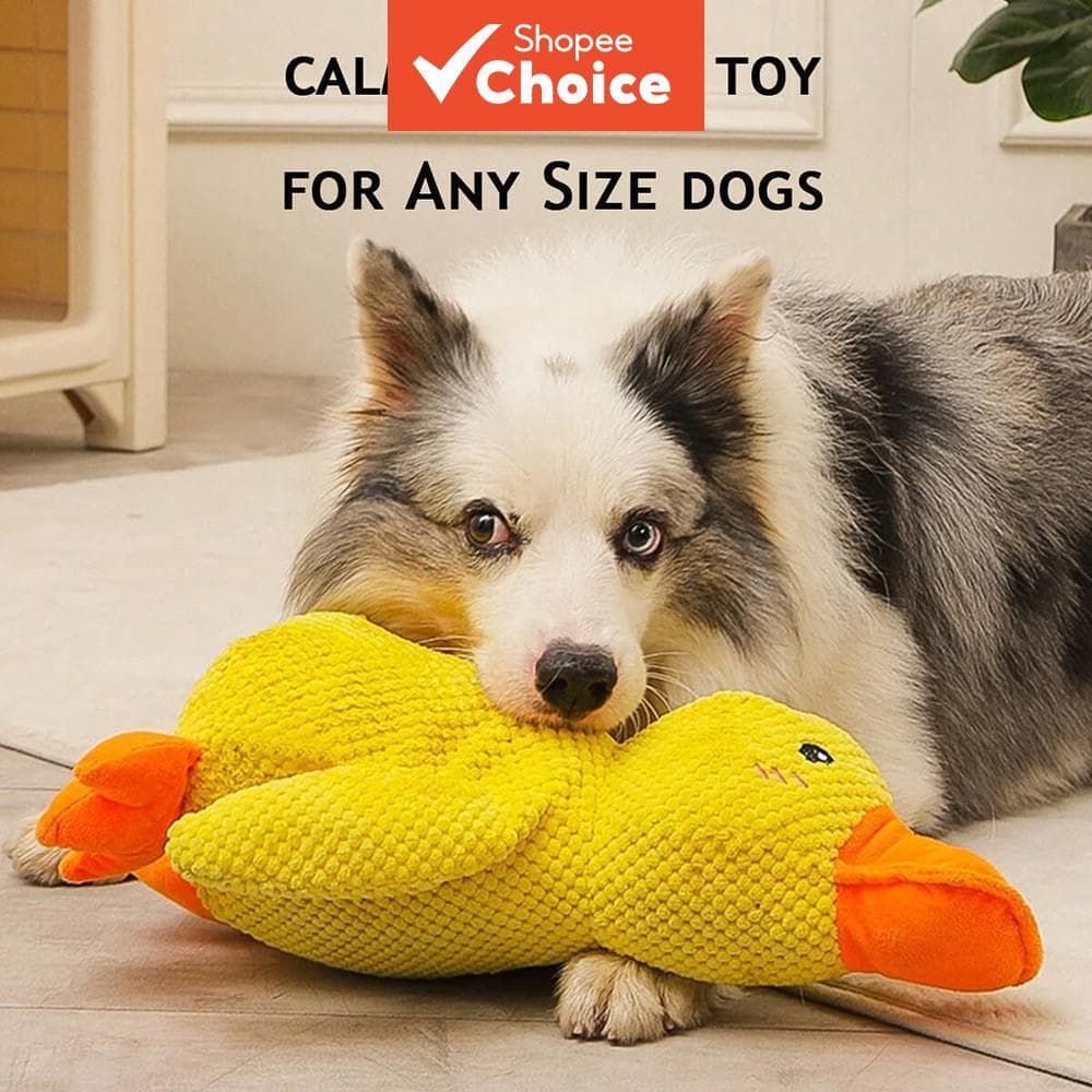 Brinquedo de cachorro pato que faz barulho - Brinquedo interativo de mastigar e brincar