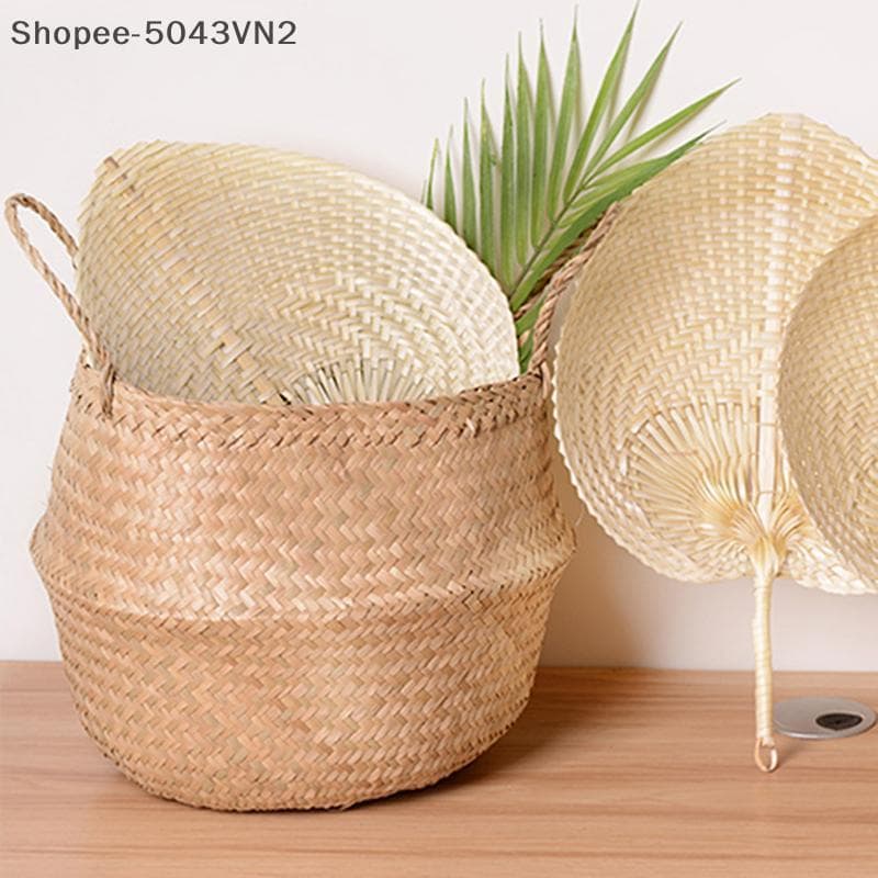 [RE] Ventilador De Mão Repelente De Mosquitos Feito À Em Formato De Coração Tecido De Bambu Estilo R