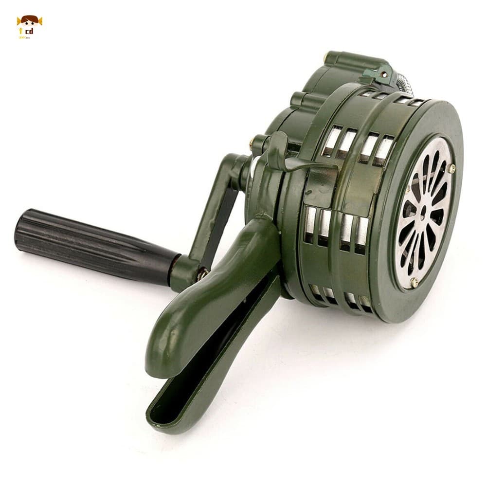 Alarme De Manivela SY-100 Modelo Liga De Alumínio Manual Sirene De Aviso De Emergência Verde Portátil Dispositivo De Seg
