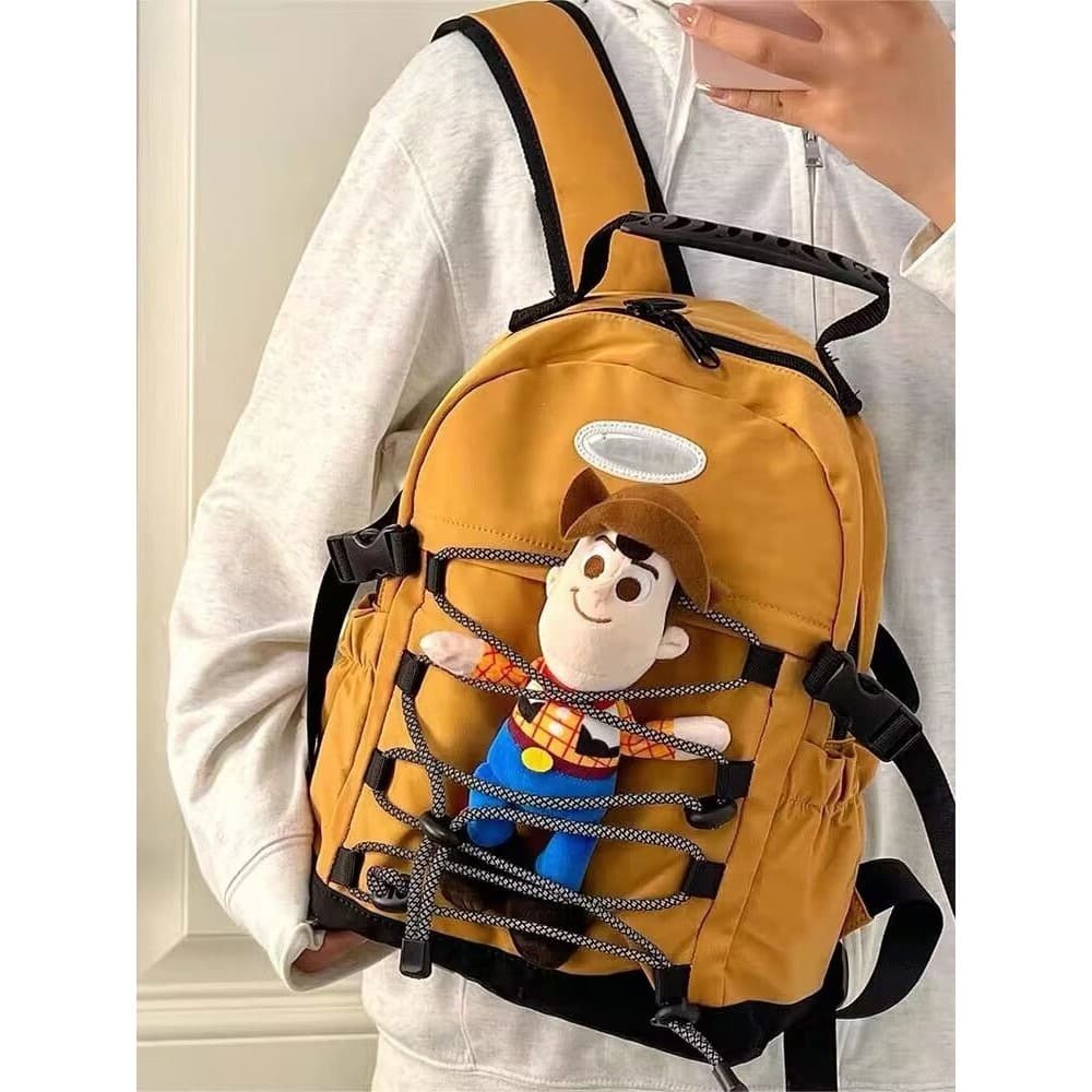 [SJB] Mochila retrô americana, Mini mochila para meninas, mochila masculina de viagem de curta distância, bolsa escolar