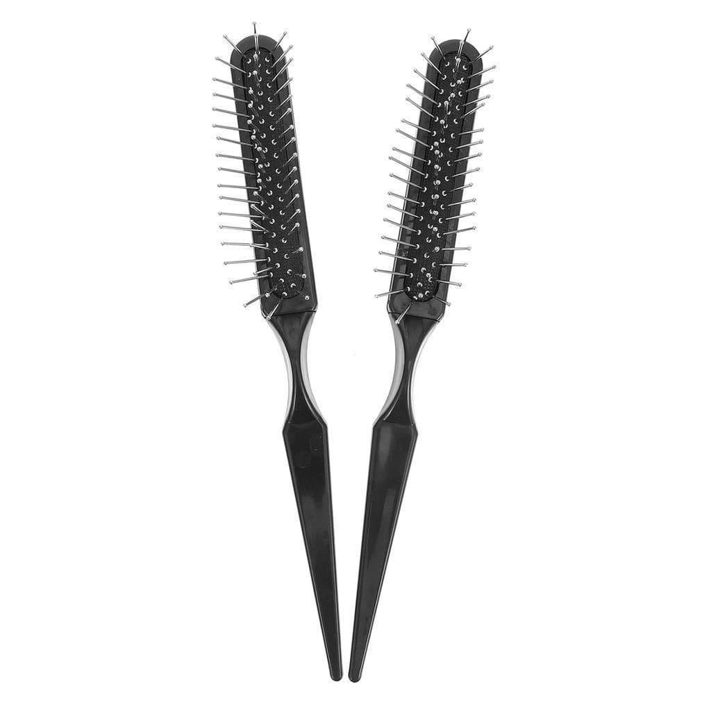 Conjunto de duas peças: pente para peruca, escova de cabelo, escova para pescoço, escova de cerdas, escova de arame