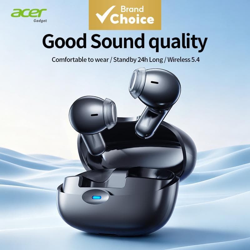 Acer OHR807 Fones De Ouvido Sem Fio TWS Intra-Auriculares HiFi Sound Type-C Carregamento Para Música Uso Diário Viagem C