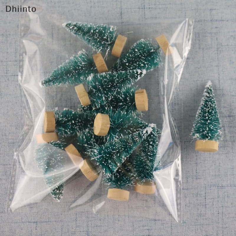 Conjunto de 12 peças de decorações de Natal em miniatura com Papai Noel e flocos de neve, adequado para projetos DIY de