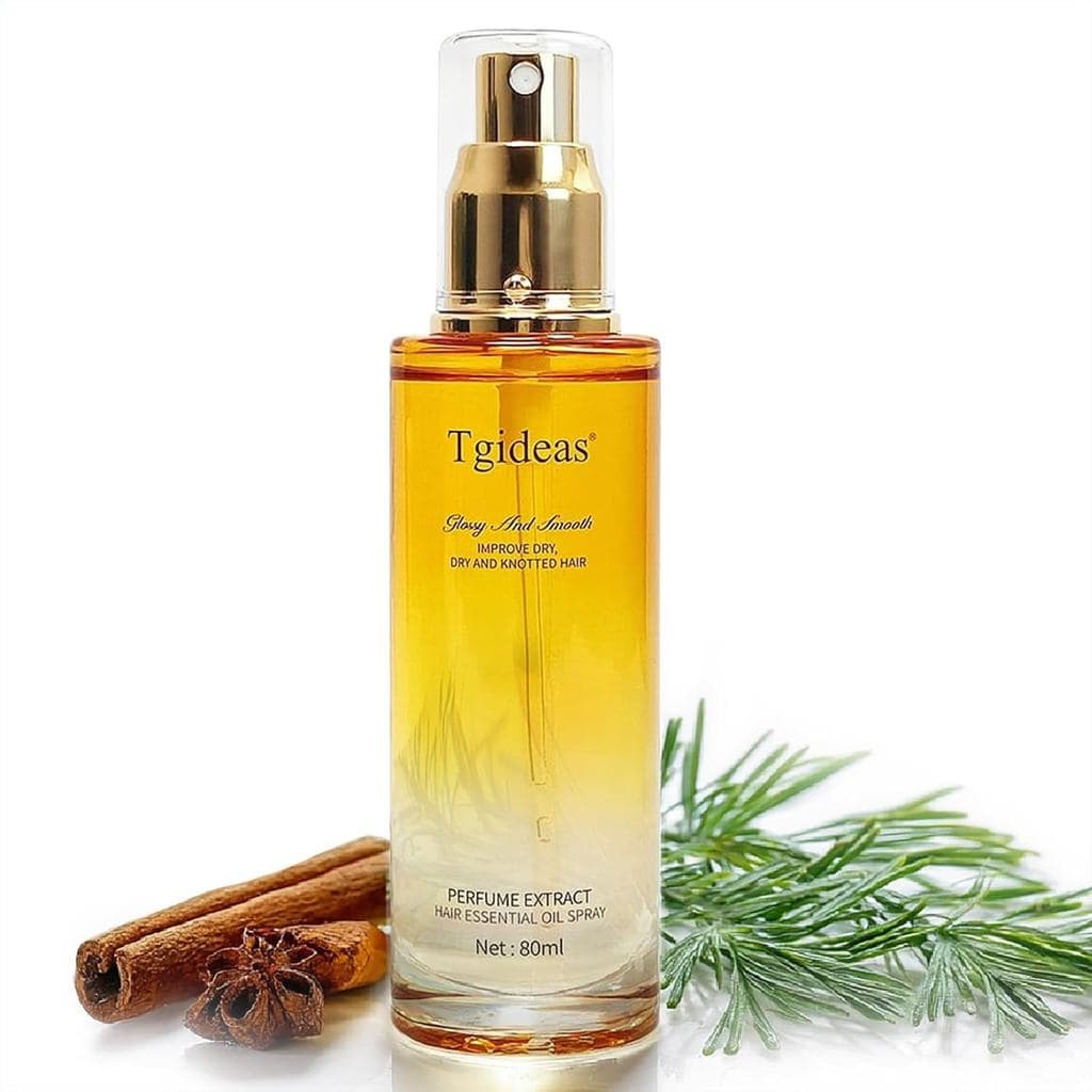 Spray de Óleo Capilar Tgideas - Óleo Condicionador Capilar sem Enxágue com Óleo de Jojoba e Manteiga de Karité - Spray d